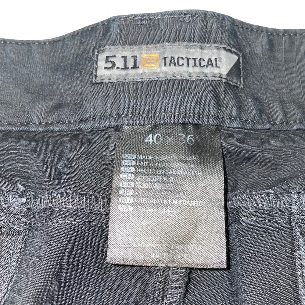 5.11 Tactical Series‎ Mens Black Ripstop Cargo Pants 40x36 Style 74369 - Picture 3 of 16
